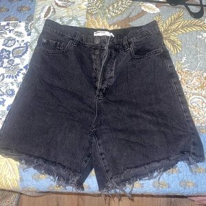 Black garage shorts
